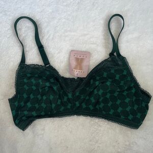 Savage Fenty green lace bralette